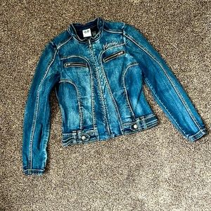 Harley Davidson Jean Jacket Size S EXCELLENT PREOWNED CONDITION